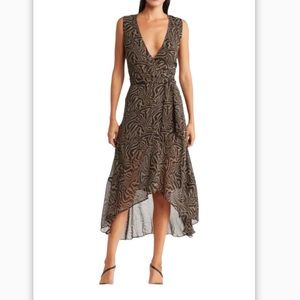 New  $575 Ganni Kalamata Dress size 10 US printed georgette